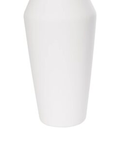 GloboStar® Artificial Garden MALVINA 21285 Διακοσμητικό Κεραμικό Βάζo Λευκό Π10 x Μ10 x Υ24cm