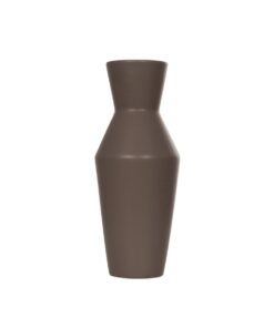 GloboStar® Artificial Garden UNIQUE 21286 Διακοσμητικό Κεραμικό Βάζo Καφέ Π10 x Μ10 x Υ24cm