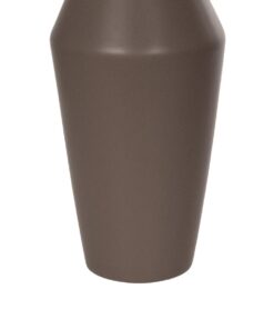 GloboStar® Artificial Garden UNIQUE 21286 Διακοσμητικό Κεραμικό Βάζo Καφέ Π10 x Μ10 x Υ24cm