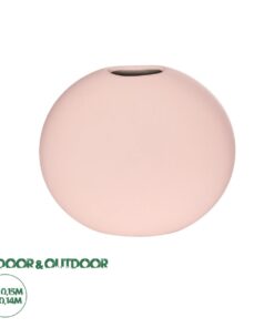 GloboStar® Artificial Garden SICILY 21289 Διακοσμητικό Κεραμικό Βάζo Ροζ Π15 x Μ15 x Υ14cm