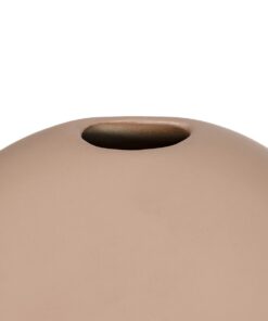 GloboStar® Artificial Garden LANZAROTE 21290 Διακοσμητικό Κεραμικό Βάζo Καφέ Π15 x Μ15 x Υ14cm