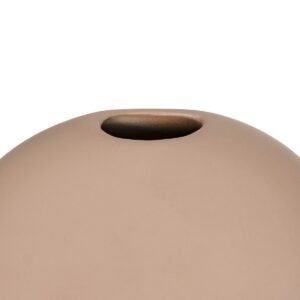 GloboStar® Artificial Garden LANZAROTE 21290 Διακοσμητικό Κεραμικό Βάζo Καφέ Π15 x Μ15 x Υ14cm