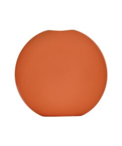 GloboStar® Artificial Garden CINNAMON 21291 Διακοσμητικό Κεραμικό Βάζo Πορτοκαλί Π15 x Μ15 x Υ14cm