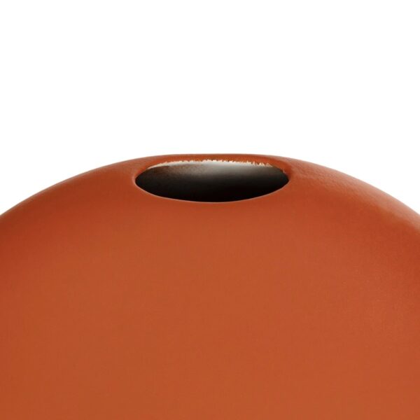 GloboStar® Artificial Garden CINNAMON 21291 Διακοσμητικό Κεραμικό Βάζo Πορτοκαλί Π15 x Μ15 x Υ14cm