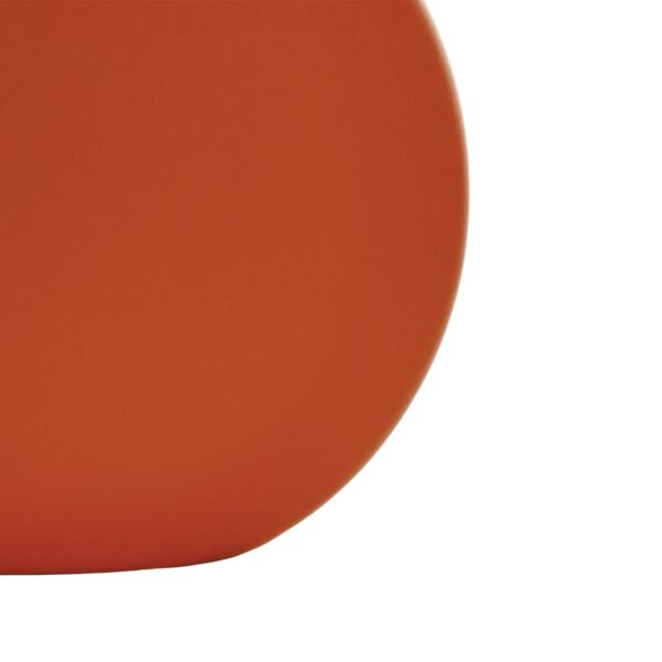 GloboStar® Artificial Garden CINNAMON 21291 Διακοσμητικό Κεραμικό Βάζo Πορτοκαλί Π15 x Μ15 x Υ14cm