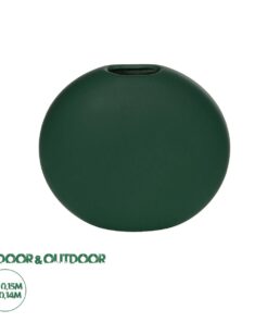 GloboStar® Artificial Garden MENORCA 21292 Διακοσμητικό Κεραμικό Βάζo Πράσινο Π15 x Μ15 x Υ14cm