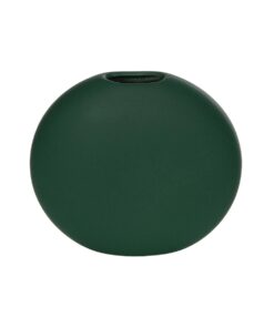 GloboStar® Artificial Garden MENORCA 21292 Διακοσμητικό Κεραμικό Βάζo Πράσινο Π15 x Μ15 x Υ14cm