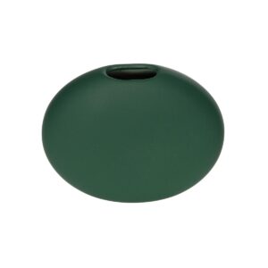 GloboStar® Artificial Garden MENORCA 21292 Διακοσμητικό Κεραμικό Βάζo Πράσινο Π15 x Μ15 x Υ14cm
