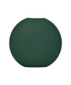 GloboStar® Artificial Garden MENORCA 21292 Διακοσμητικό Κεραμικό Βάζo Πράσινο Π15 x Μ15 x Υ14cm