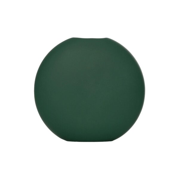 GloboStar® Artificial Garden MENORCA 21292 Διακοσμητικό Κεραμικό Βάζo Πράσινο Π15 x Μ15 x Υ14cm