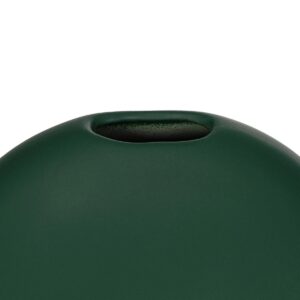 GloboStar® Artificial Garden MENORCA 21292 Διακοσμητικό Κεραμικό Βάζo Πράσινο Π15 x Μ15 x Υ14cm
