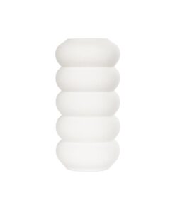 GloboStar® Artificial Garden NOUVEAU 21293 Διακοσμητικό Κεραμικό Βάζo Λευκό Π8 x Μ8 x Υ16cm