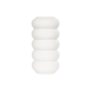 GloboStar® Artificial Garden NOUVEAU 21293 Διακοσμητικό Κεραμικό Βάζo Λευκό Π8 x Μ8 x Υ16cm