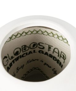 GloboStar® Artificial Garden NOUVEAU 21293 Διακοσμητικό Κεραμικό Βάζo Λευκό Π8 x Μ8 x Υ16cm