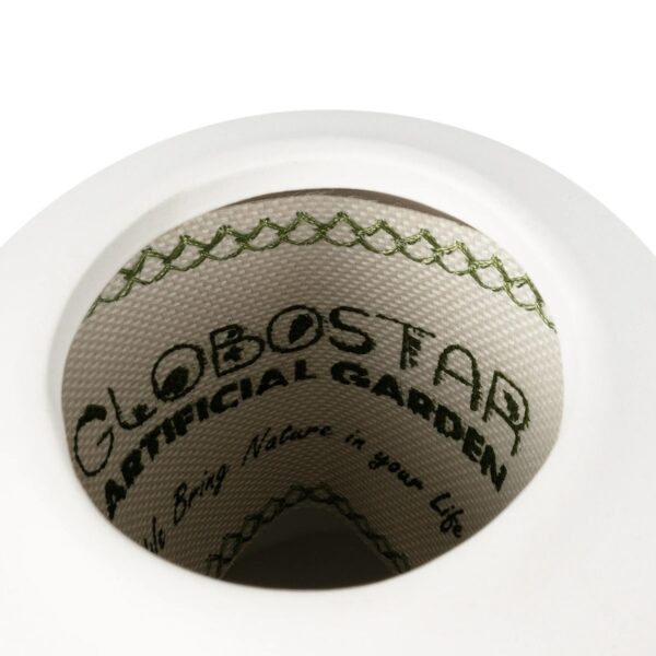 GloboStar® Artificial Garden NOUVEAU 21293 Διακοσμητικό Κεραμικό Βάζo Λευκό Π8 x Μ8 x Υ16cm