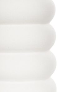 GloboStar® Artificial Garden NOUVEAU 21293 Διακοσμητικό Κεραμικό Βάζo Λευκό Π8 x Μ8 x Υ16cm