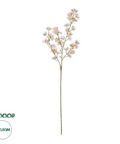 GloboStar® Artificial Garden PINK PEAR BLOSSOM BRANCH 21295 Τεχνητό Διακοσμητικό Κλαδί Αχλαδίας Ρόζ Y80cm