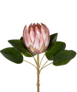 GloboStar® Artificial Garden PINK KING FLOWER BRANCH 21300 Τεχνητό Διακοσμητικό Κλαδί KING FLOWER Ρόζ Y70cm