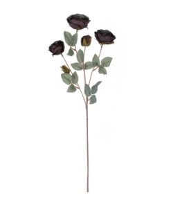 GloboStar® Artificial Garden PURPLE BRANCH 21301 Τεχνητό Διακοσμητικό Κλαδί Τριαντάφυλλα Μωβ Y60cm