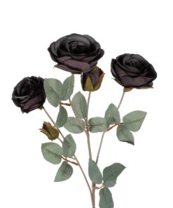 GloboStar® Artificial Garden PURPLE BRANCH 21301 Τεχνητό Διακοσμητικό Κλαδί Τριαντάφυλλα Μωβ Y60cm