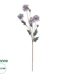 GloboStar® Artificial Garden PURPLE CHRYSANTHEMUM BRANCH 21303 Τεχνητό Διακοσμητικό Μωβ Κλαδί Χρυσάνθεμο Y83cm