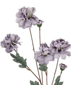 GloboStar® Artificial Garden PURPLE CHRYSANTHEMUM BRANCH 21303 Τεχνητό Διακοσμητικό Μωβ Κλαδί Χρυσάνθεμο Y83cm