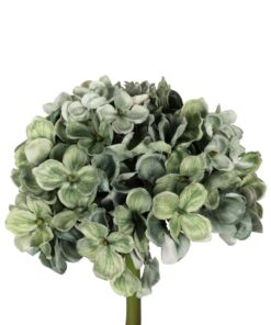 GloboStar® Artificial Garden GREEN HYDRANGEA BRANCH 21316 Τεχνητό Διακοσμητικό Κλαδί Πράσινη Ορτανσία Y47cm