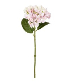 GloboStar® Artificial Garden PINK HYDRANGEA BRANCH 21318 Τεχνητό Διακοσμητικό Κλαδί Ροζ Ορτανσία Y48cm