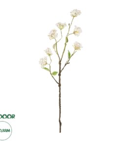 GloboStar® Artificial Garden WHITE CHERRY BLOSSOM BRANCH 21320 Τεχνητό Διακοσμητικό Λευκό Κλαδί Κερασίας Y88cm
