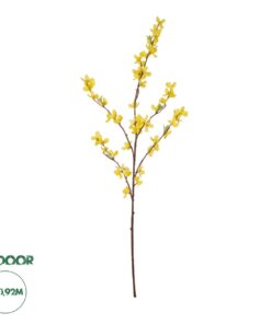 GloboStar® Artificial Garden YELLOW WINDER JASMIN BRANCH 21321 Τεχνητό Διακοσμητικό Κίτρινο Κλαδί Γιασεμί Y92cm