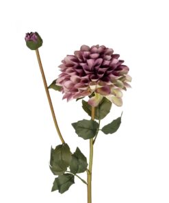 GloboStar® Artificial Garden PURPLE CHRYSANTHEMUM BRANCH 21322 Τεχνητό Διακοσμητικό Μωβ Κλαδί Χρυσάνθεμο Y70cm