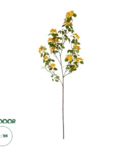 GloboStar® Artificial Garden ORANGE APRICOT BRANCH 21325 Τεχνητό Διακοσμητικό Πορτοκαλί Κλαδί Ροδακινίας Y100cm