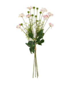 GloboStar® Artificial Garden PINK CANAION FLOWER BOUQUET 21327 Τεχνητό Διακοσμητικό Μπουκέτο Ροζ Κάννα Y60cm
