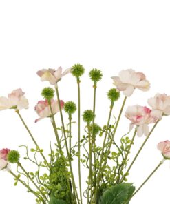 GloboStar® Artificial Garden PINK CANAION FLOWER BOUQUET 21327 Τεχνητό Διακοσμητικό Μπουκέτο Ροζ Κάννα Y60cm