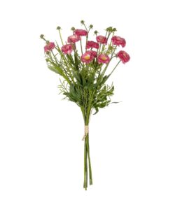 GloboStar® Artificial Garden PINK CHRYSANTHEMUM BOUQUET 21328 Τεχνητό Διακοσμητικό Μπουκέτο Ροζ Χρυσάνθεμο Y50cm