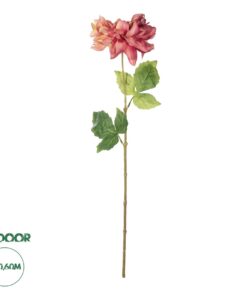 GloboStar® Artificial Garden PINK DHALIA BRANCH 21334 Τεχνητό Διακοσμητικό Ροζ Κλαδί Ντάλια Y60cm