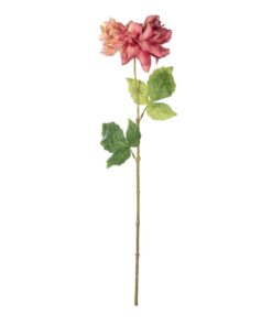 GloboStar® Artificial Garden PINK DHALIA BRANCH 21334 Τεχνητό Διακοσμητικό Ροζ Κλαδί Ντάλια Y60cm