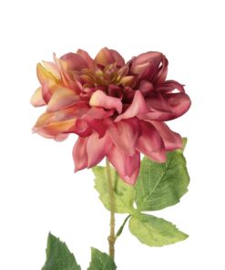 GloboStar® Artificial Garden PINK DHALIA BRANCH 21334 Τεχνητό Διακοσμητικό Ροζ Κλαδί Ντάλια Y60cm