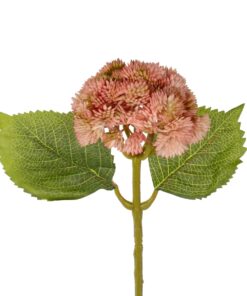 GloboStar® Artificial Garden SALMON SEDUM BRANCH 21337 Τεχνητό Διακοσμητικό Κλαδί Ροζ Σέδο Y38cm