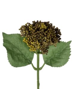 GloboStar® Artificial Garden BROWN SEDUM BRANCH 21341 Τεχνητό Διακοσμητικό Κλαδί Καφε Σέδο Y38cm