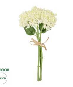 GloboStar® Artificial Garden WHITE HYACINTH BOUQUET 21351 Τεχνητό Διακοσμητικό Μπουκέτο Λευκός Υάκυνθος Y30cm