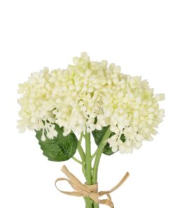 GloboStar® Artificial Garden WHITE HYACINTH BOUQUET 21351 Τεχνητό Διακοσμητικό Μπουκέτο Λευκός Υάκυνθος Y30cm