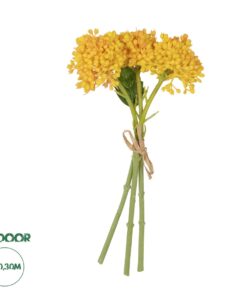GloboStar® Artificial Garden YELLOW HYACINTH BOUQUET 21352 Τεχνητό Διακοσμητικό Μπουκέτο Κίτρινος Υάκυνθος Y30cm