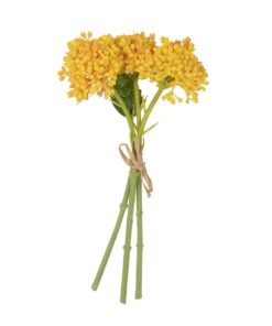GloboStar® Artificial Garden YELLOW HYACINTH BOUQUET 21352 Τεχνητό Διακοσμητικό Μπουκέτο Κίτρινος Υάκυνθος Y30cm
