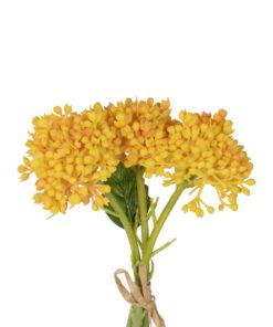 GloboStar® Artificial Garden YELLOW HYACINTH BOUQUET 21352 Τεχνητό Διακοσμητικό Μπουκέτο Κίτρινος Υάκυνθος Y30cm