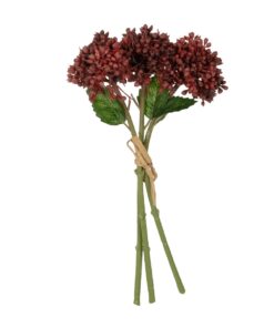 GloboStar® Artificial Garden RED HYACINTH BOUQUET 21353 Τεχνητό Διακοσμητικό Μπουκέτο Κόκκινος Υάκυνθος Y30cm
