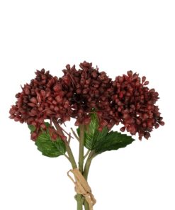 GloboStar® Artificial Garden RED HYACINTH BOUQUET 21353 Τεχνητό Διακοσμητικό Μπουκέτο Κόκκινος Υάκυνθος Y30cm
