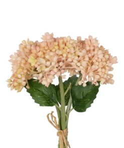 GloboStar® Artificial Garden SALMON PINK HYACINTH BOUQUET 21355 Τεχνητό Διακοσμητικό Μπουκέτο Ροζ Υάκυνθος Y30cm