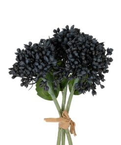 GloboStar® Artificial Garden BLACK HYACINTH BOUQUET 21356 Τεχνητό Διακοσμητικό Μπουκέτο Μαύρο Υάκυνθος Y30cm