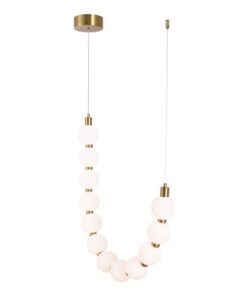 ΦΩΤΙΣΤΙΚΟ ΚΡΕΜΑΣΤΟ ΜΕΤΑΛΛΟ LED 12W 3000K 858Lm  430X1890mm ΜΠΡΟΝΖΕ-ΛΕΥΚΟ  ARTE ILLUMINA TREA